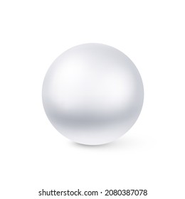 Illustration of White Christmas Tree Ball Template with Shadow on White Backdrop