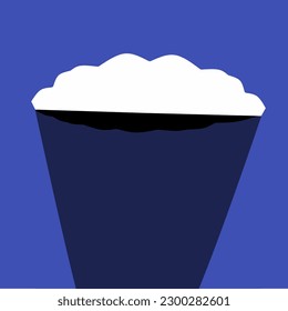 illustration of white clouds on a blue background