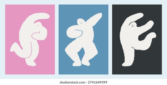 Ilustración nubes blancas sobre
