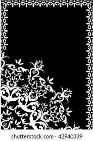 illustration with white curled frame