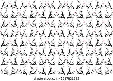 Ilustração Veado branco sobre fundo branco.