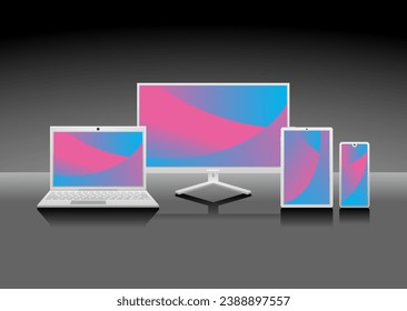 Es una ilustración de un dispositivo blanco.
