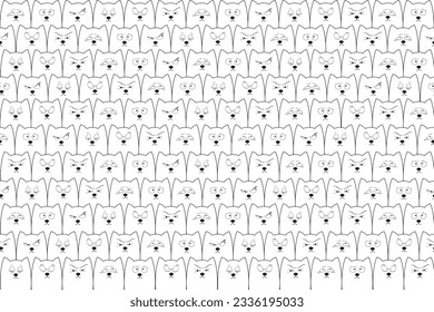 illustration of white dog pattern background.