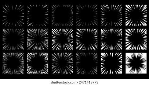 Ilustración de líneas de enfoque de degradado blanco
