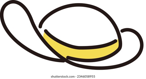 Ilustración de un sombrero blanco