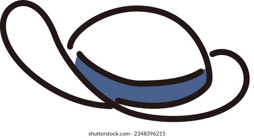 Illustration of a white hat