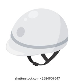 Illustration of a white helmet used for commuting to elementary school