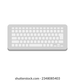 Es una ilustración de un teclado blanco.