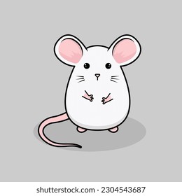 The Illustration of White Mouse