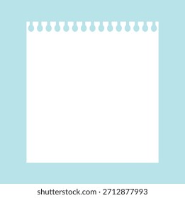 Illustration of white notebook binder paper  for school, work, office, journal.