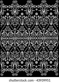 ilustración con blanco sobre fondo negro
