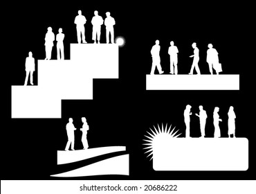 Illustration of white people