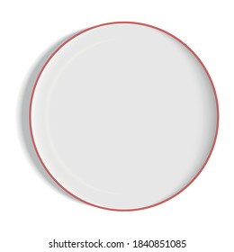 illustration of a white plate with shadows