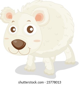 Ilustración de un oso polar blanco