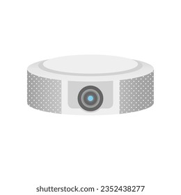 Es una ilustración de un proyector blanco.