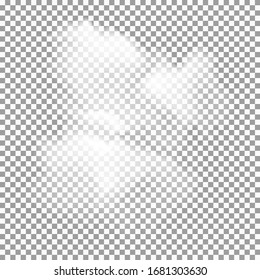 ilustración de nubes realistas blancas con transparencia en archivo vectorial