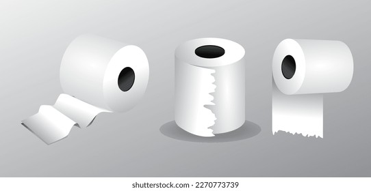 illustration of white roll paper 

isolated
