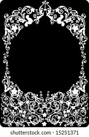 illustration with white round frame
