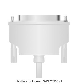 It is an illustration of white SCSI cable D-sub 25pin.