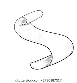 illustration of a white sheet of paper without a background