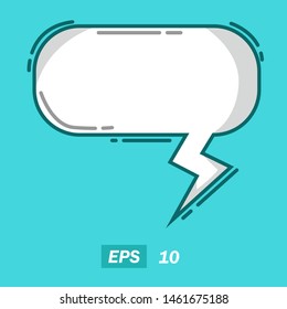 illustration of white speech bubble icon