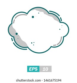 illustration of white speech bubble icon