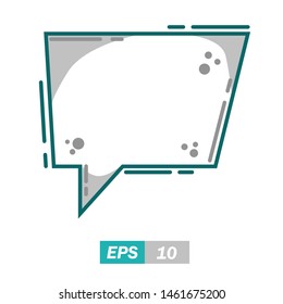 illustration of white speech bubble icon