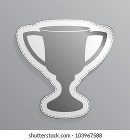 Illustration of white sticker cup icon