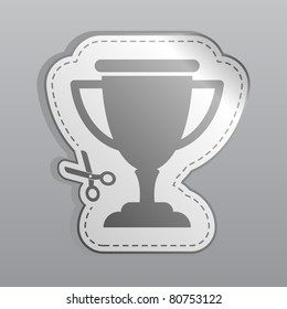 Illustration Of White Sticker Cup Icon