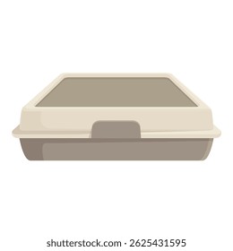Illustration of a white styrofoam food container, isolated on a background, for takeout and packaging, with vector design, ecounfriendly, singleuse, and environmental concerns