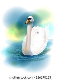 illustration of the white swan