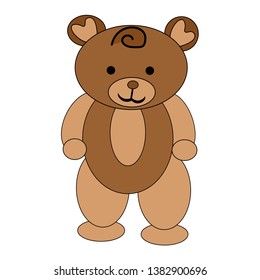 illustration of white Teddy bear background vector graphics