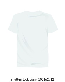 Illustration of white t-shirt useful for company branding and commercial uses
