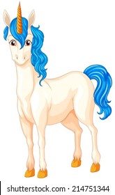 Illustration of a white unicorn