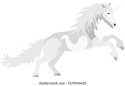 Illustration white Unicorn for the creative use in graphic design