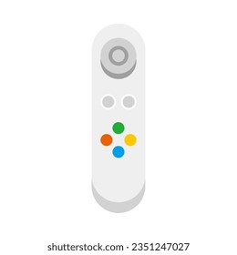 It is an illustration of a white VR controller and game controller.