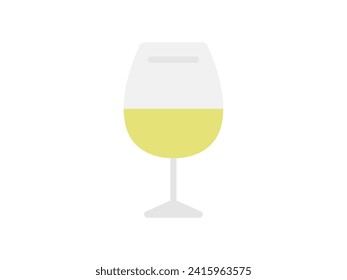 Illustration of a white wine icon in a glass.