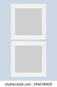 Illustration of white wooden frame