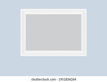 Illustration of white wooden frame