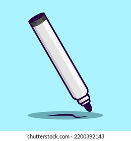 Illustration of whiteboard marker with cartoon style