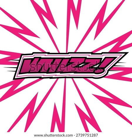 The Illustration of Whizz Electric Pink Comic Pop Art