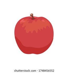 Illustration of whole red apple