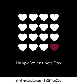 Illustration wich can be used as a postcard on the St.Valentines day