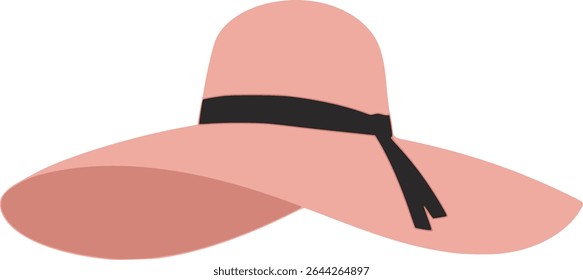 Illustration of a wide-brimmed yellow summer hat