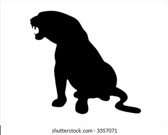 Illustration of wild animal, family of cats