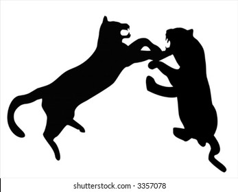 Illustration of wild animal, family of cats