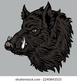 Illustration of wild boar vector