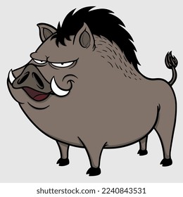 Illustration of wild boar vector