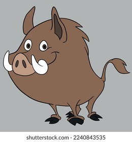 Illustration of wild boar vector