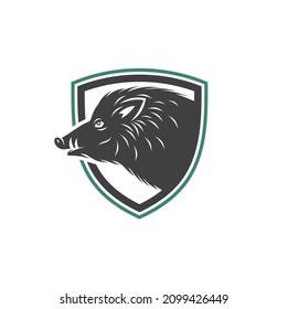 Illustration von Wildschweinen, Vektorkunst.